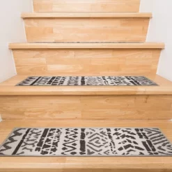 World Rug Gallery Bohemian Design Geometric Non-Slip Stair Treads -Rug Sales Store GUEST c25665b5 350d 495d b1cb b1d960a15898