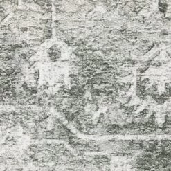 Micah Washable Distressed Oriental Indoor Area Rug Gray/Ivory - Captiv8e Designs -Rug Sales Store GUEST c53f4ed0 85e4 4967 afd7 60f32f03f09d