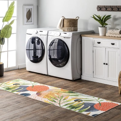 NuLOOM Amelia Machine Washable Tropical Area Rug 1 NuLOOM Amelia Machine Washable Tropical Area Rug