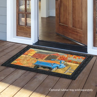 Briarwood Lane Autumn Bridge Truck Doormat Fall Pumpkins Country Indoor Outdoor 30" X 18" 2 Briarwood Lane Autumn Bridge Truck Doormat Fall Pumpkins Country Indoor Outdoor 30" X 18" - Image 2