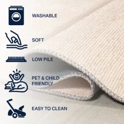 Demie Minimalist Graphic Circle Machine-Washable Area Rug - JONATHAN Y -Rug Sales Store GUEST c98038c3 47be 4756 b0d7 b904b440a9ed