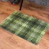 2'x3' ColorStar Sketch Plaid Door Mat Green - Bungalow Flooring