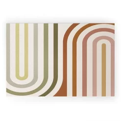 Colour Poems Bold Curvature Stripes I Looped Vinyl Welcome Mat - Society6 -Rug Sales Store GUEST ca2b6e57 812a 48a4 805c de1f91569419