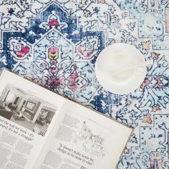 Trinity Washable Vintage Bohemian Floral Print Area Rug -Rug Sales Store GUEST d56593a9 068a 4ffc b42e c230ac68734e