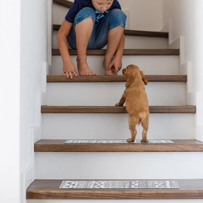 World Rug Gallery Modern Geometric Non-Slip Stair Treads 7 World Rug Gallery Modern Geometric Non-Slip Stair Treads - Image 7