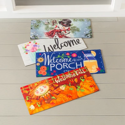 Evergreen Indoor Outdoor Doormat Bundle Set Of 5 - Frame And 4 Welcome Seasonal Inserts Pumpkins Lemonade Snowman Floral 7 Evergreen Indoor Outdoor Doormat Bundle Set Of 5 - Frame And 4 Welcome Seasonal Inserts Pumpkins Lemonade Snowman Floral - Image 7