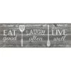 55" X 19" Eat Laugh Live Kitchen Runner Rug - J&V Textiles