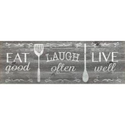 55" X 19" Eat Laugh Live Kitchen Runner Rug - J&V Textiles