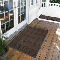 2'x3' Solid Diamond Doormat Brown/Black - HomeTrax