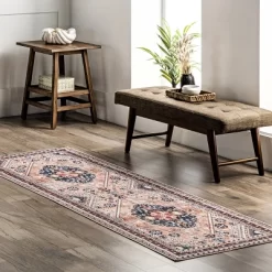 NuLOOM Nevaeh Machine Washable Bohemian Medallion Area Rug
