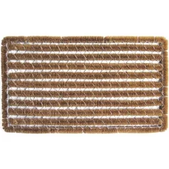 1'2" X 2'6" Geometric Stripes Wire Brush Indoor/Outdoor Doormat Natural/Silver - Entryways 9 1'2" X 2'6" Geometric Stripes Wire Brush Indoor/Outdoor Doormat Natural/Silver - Entryways -Rug Sales Store GUEST e6496fff 6221 4be9 9109 51e987c6daea