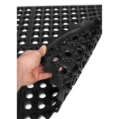 BirdRock Home 4 Pc Indoor Outdoor Drainage Utility Mat - 20 X 24" - Black 3 BirdRock Home 4 Pc Indoor Outdoor Drainage Utility Mat - 20 X 24" - Black - Image 3