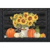 Fall's Glory Floral Doormat Sunflowers Indoor Outdoor 30" X 18" Briarwood Lane