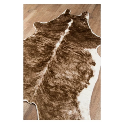 5'3"X7'10" Cow Loomed Novelty Area Rug Brown - Erin Gates By Momeni 1 5'3"X7'10" Cow Loomed Novelty Area Rug Brown - Erin Gates By Momeni