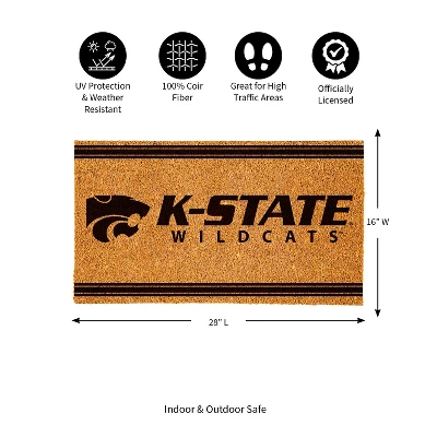 Evergreen Kansas State University Logo Turf Mat, Brown- 28 X 16 Inches Indoor Outdoor Doormat 2 Evergreen Kansas State University Logo Turf Mat, Brown- 28 X 16 Inches Indoor Outdoor Doormat - Image 2