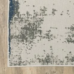 Trinity Modern Distressed Abstract Patio Area Rug Beige/Blue - Captiv8e Designs -Rug Sales Store GUEST f556174a 2acc 40ac b0be af804991c17b
