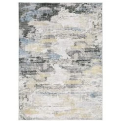 Micah Washable Distressed Abstract Indoor Area Rug Gray/Blue - Captiv8e Designs -Rug Sales Store GUEST f5ebfdd1 cb7e 4e6d 99b0 887c0a238763