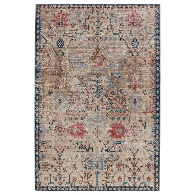 Elva Indoor/Outdoor Oriental Area Rug Tan/Blue - Jaipur Living 7 Elva Indoor/Outdoor Oriental Area Rug Tan/Blue - Jaipur Living - Image 7