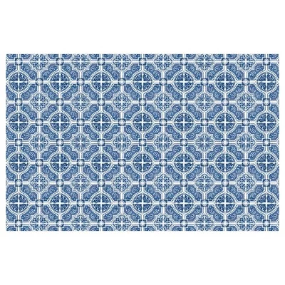 FlorArt French Quarter Low Profile Easy Clean Kitchen Mat Blue/White - Bungalow Flooring 10 FlorArt French Quarter Low Profile Easy Clean Kitchen Mat Blue/White - Bungalow Flooring - Image 10