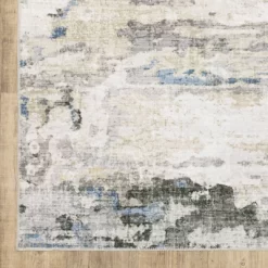 Micah Washable Distressed Abstract Indoor Area Rug Gray/Blue - Captiv8e Designs -Rug Sales Store GUEST fba72b80 e8e0 43c0 b473 21867215af28