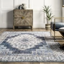NuLOOM Dania Machine Washable Medallion Area Rug -Rug Sales Store GUEST fc174f60 9482 4871 81f7 de08feff150e