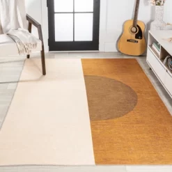 Demie Minimalist Graphic Circle Machine-Washable Area Rug - JONATHAN Y -Rug Sales Store GUEST fc2e838e f806 4296 be81 45be5d734908