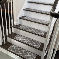 Sussexhome Stair Treads Trellisville Collection Contemporary And Soft, Adhesive Tape, 9" X 28" , Pack Of 4/7/13/15 -Rug Sales Store GUEST fe00d7f5 acb7 4e70 b3ea 8778b0c0136f