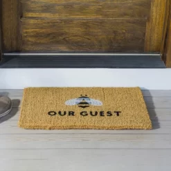 Evergreen Bee Our Guest Woven Back Indoor Outdoor Natural Coir Doormat 1'6"x2'6" Multicolored -Rug Sales Store GUEST fe482d28 a56c 4128 96b8 2f86dbbb270c